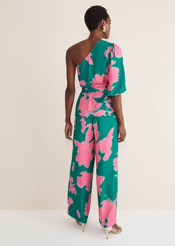 Phase Eight Madison Abstracts Co-Ord Trousers Green/Pink Australia | YD4930786